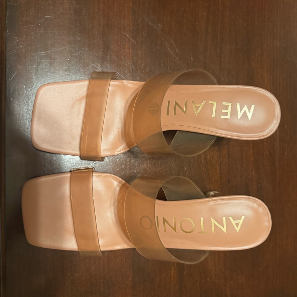 ANTONIO MELANI Nude Slide Sandals